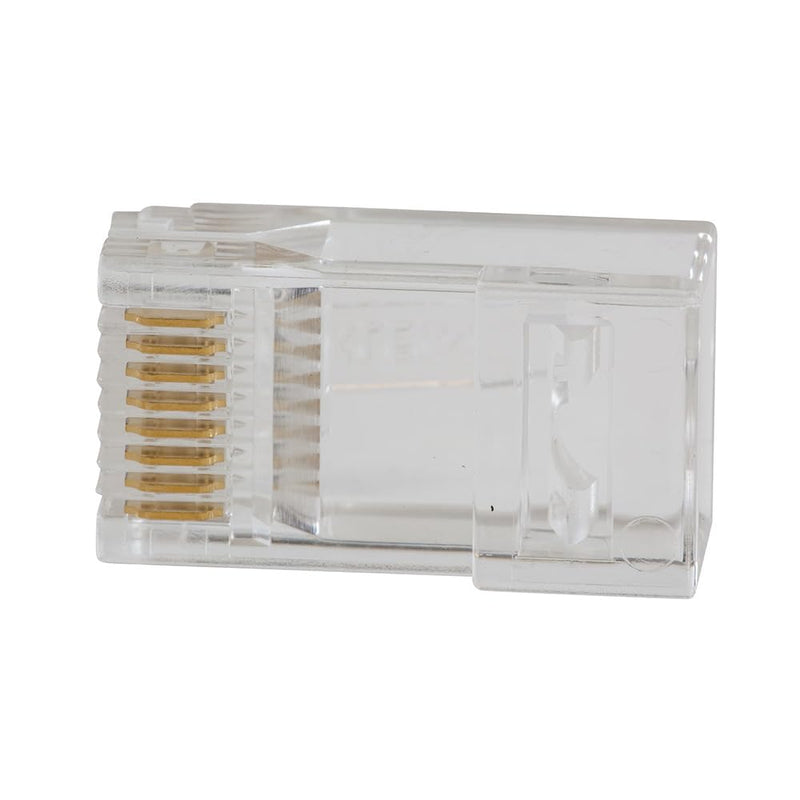 Klein Tools VDV826-702 Pass-Thru Modular Data Plug, RJ45 CAT5E, Gold Plated, Pass Through Connectors 50-Pack