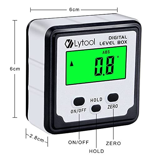Lytool Digital Angle Finder, Magnetic Gauge Level Cube for Woodworking