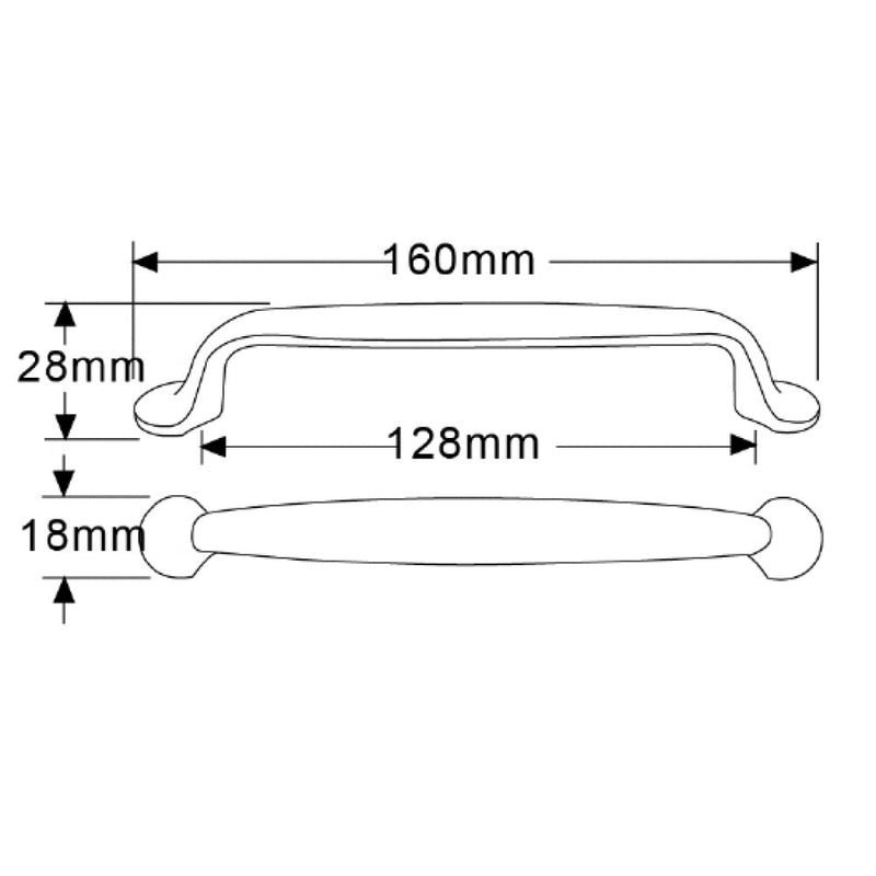 khtumeware Antique Brass Cabinet Pulls,10 Pack 5 inch Kitchen Cabinet pulls Vintage Cabinet Handles. 5" Hole Center 10 Pack