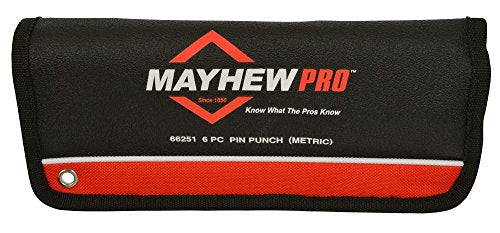 Mayhew 66251 Pin Punch Set, 6-Piece, Black Oxide Finish
