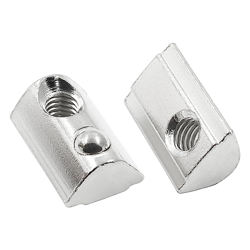 30 Pcs 4040 Series M6 Half Round Roll-in Spring T Nut, 8mm Slot