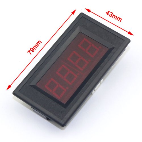 DROK 0.5" +/- 0-2A DC Current Measurement Panel Ammeter Digital Ampere Meter