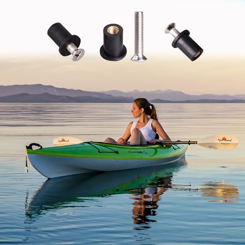 48 Pairs M5 Neoprene Rubber Well Nuts for Kayak with Brass Inserts Black 48 Pairs 5mm Rubber Well Nuts