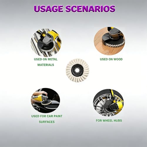 12PCS Wool Felt Polishing Wheel & Compound Kit for Angle Grinder
