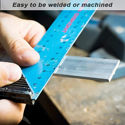 2 Pcs Square Aluminum Flat Bar, 1/4'' Thickness x 3'' Width x 12'' Length, 6061 General Purpose Aluminum Bar Stock, T6511 Solid New MLL Stock, for Crafting lndustry, Covered with Protective Film 1/4'' x 3'' x 12'' 2 PCS