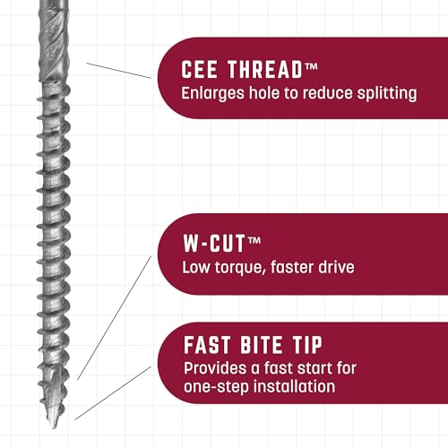 GRK Fasteners R4™ 305 Stainless Steel #10 x 3-1/8 Inch Outdoor Screws, 70 PCS, Extreme Corrosion Resistant, Coastal Structures, Fast Bite Tip, Star Drive Recess, T-25 Bit Included, Steel #10 x 3-1/8" 70.0