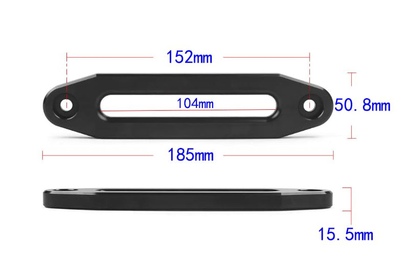(Blue) Hawse Style Winch Fairlead, Car Hawse Winches Fairlead for Automotive Anchor Cables UTV 4000-6000 lb Winch,6 inch (152mm) Mount Smooth 6 inch (152mm) Blue