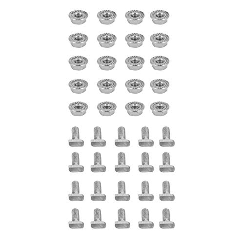 Zyyini Greenhouse Repair Parts, 20 Sets of 304 Stainless Steel Quick Assembly Screws, Nuts Screws Assortment Set, for Greenhouse