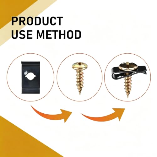 170PCS Car U-Clip and Screw Assortment Kit - 9 Different Sizes