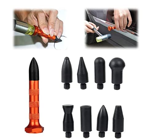 GS DIY Paintless Dent Repair Kit Metal Tap Down Pen with 9 Heads Tips Dent Removal Tools