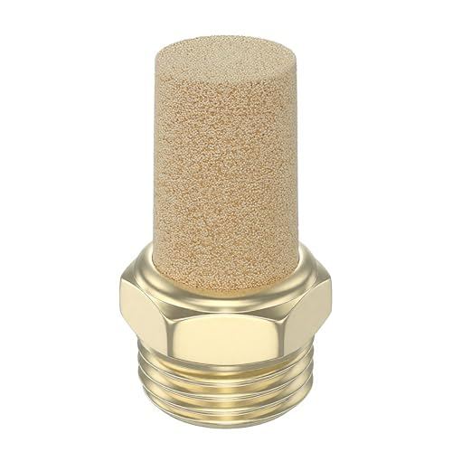 Air Pneumatic Mufflers, 1/8" Male Thread Sintered Bronze Exhaust Muffler Silencer (Pack of 10) 1/8" Male(10Pcs)