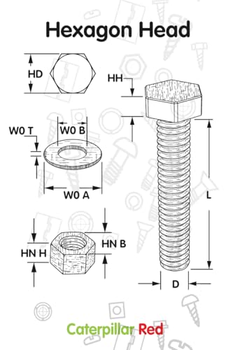 Pack of 30 Transparent Clear Plastic Acrylic M6 x 50mm Nuts & Bolts, Acrylic Plastic Screws, Hexagon Head, 15/64 x 1 31/32