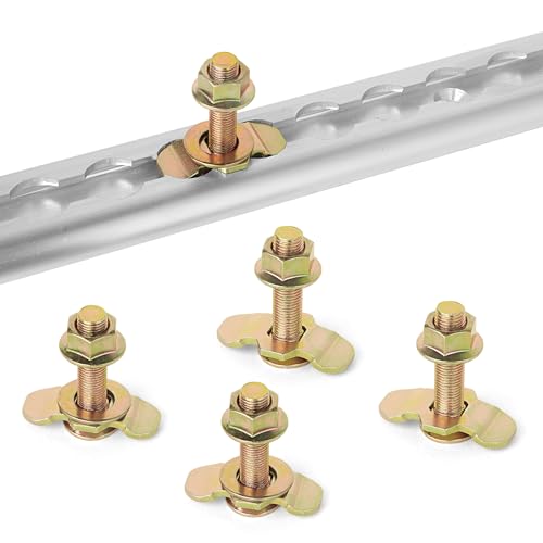 L Track Threaded Stud Fittings, Pack of 10, Gold