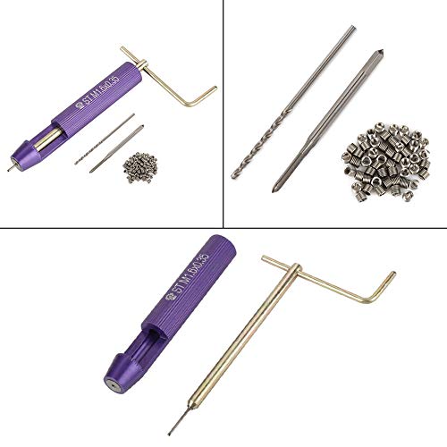 Tyenaza Thread Repair Insert, M1.6×0.35×2D Thread Repair Installation Kit Stainless Steel Helicoil Type Set 50pcs Stainless Steel Coiled Wire Helical Screw Thread Inserts
