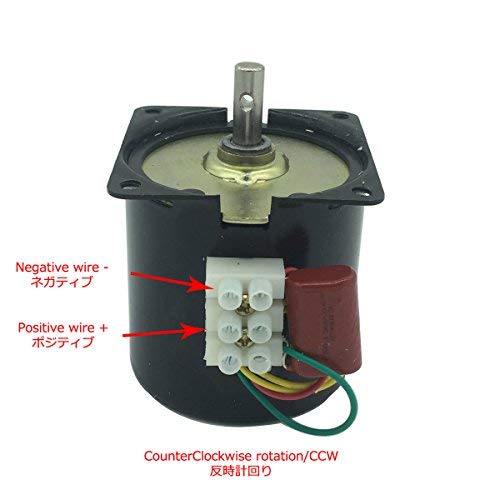 Bringsmart 60ktyz 15rpm Ac Motor Low Noise Gearbox Electric Motor Barbecue High Torque Low Speed 110V Synchronous AC Reduction Motor (110V 15rpm) 110V 15rpm