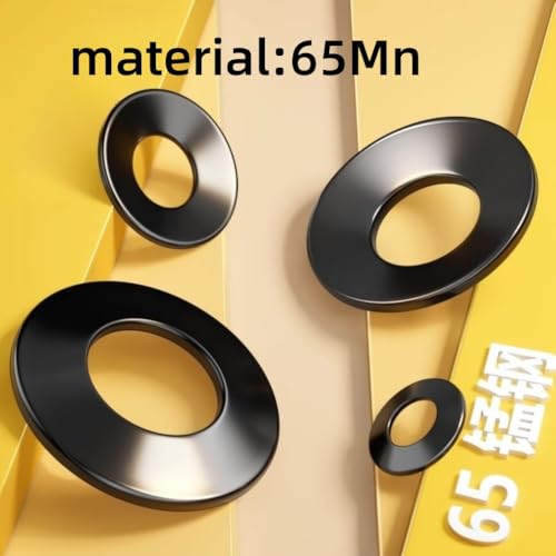 Belleville Washers Conical Disc Spring Cup Washers High-Strength Material, 65Mn Belleville Washers (1/2",10) 1/2" 10