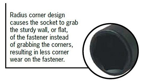 SUNEX TOOLS 248 1/2-Inch Drive 6 Point Impact Socket 1-1/2-Inch