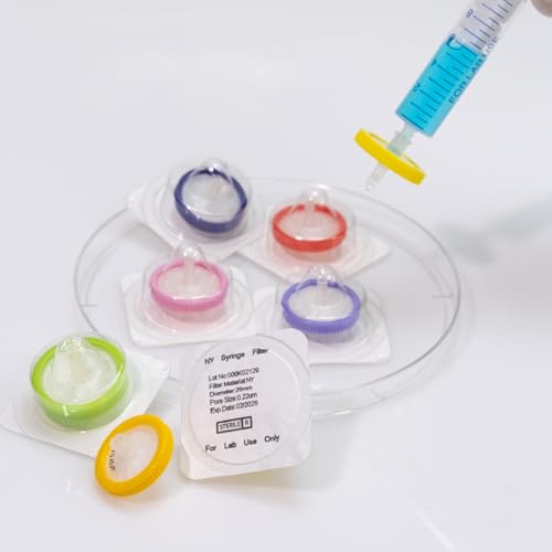 33mm Sterile Syringe Filter PVDF Hydrophilic Filtration 0.45um, 20 PCS 33mm 0.45um PVDF Hydrophilic Membrane