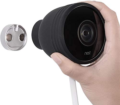 HOLACA Compatible for Nest Cam Wall Mount Versatile Aluminum Bracket Compatible for Nest Cam Outdoor Security Camera (White-Aluminum,2 Pack) 2PACK White