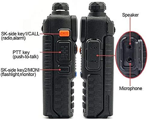 Baofeng UV-5R Two Way Radio Dual Band 144-148/420-450Mhz Walkie Talkie 1800mAh Li-ion Battery(Black)