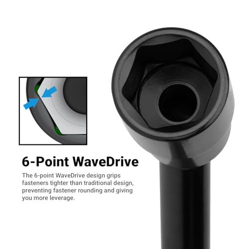 Capri Tools 3/8 in. Drive 15 mm Pinless Universal Long Extension Impact Socket, 6-Point, Metric