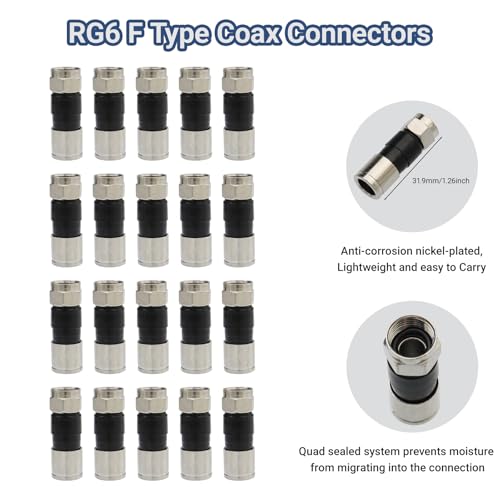 Coax Cable Crimper Kit – RG6/RG59/RG11 Tool Set with Bag