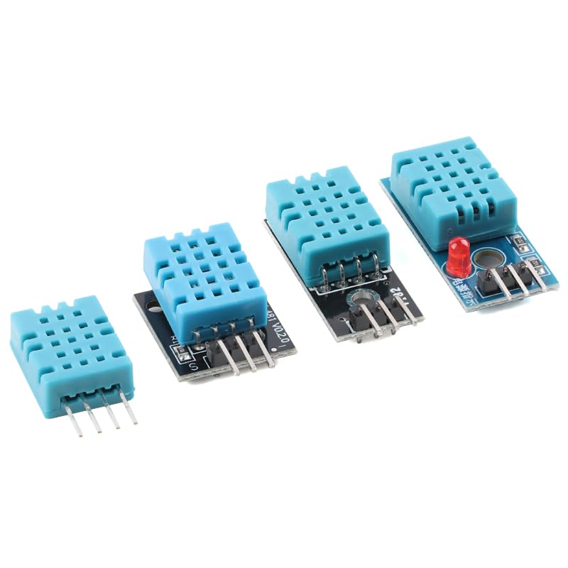 3Pcs DHT11 Digital Temperature and Humidity Sensor Module 3.3V-5V Humidity Measure Range 20%-95% Blue Shell