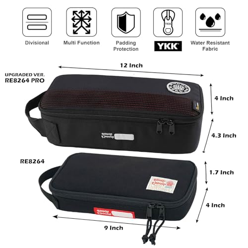 Rough Enough 12" Small Tool Bag, Cordura EDC Pouch with Red Interior