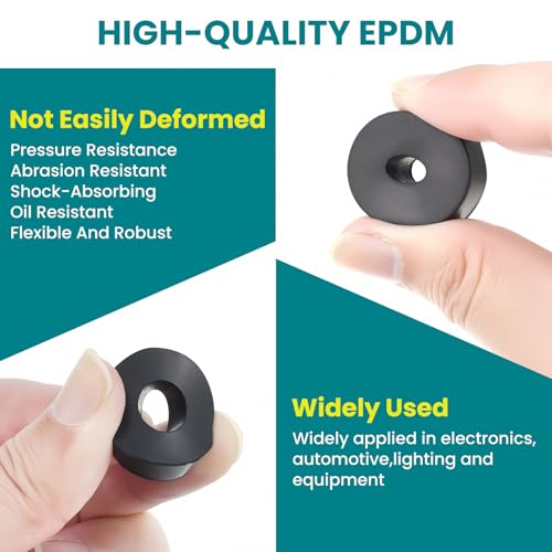 24Pcs 3 Sizes Multi-Purpose Rubber Spacers Kit 25*10*25mm