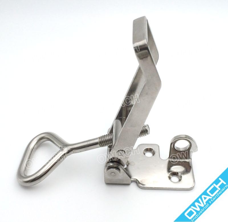 2 Pack OWACH Stainless Steel Adjustable Draw Latch Adjustable-Grip Padlockable Toggle Clamp (2 pack, Medium 3.78"~4.88") 2 pack, Medium 3.78"~4.88"