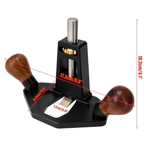 Router Plane Handheld Woodworking Tool for Tuning Joinery Cutting Dados Grooves Mortise for Surface Smoothing, Quick Adjust with Depth Stop Bench Planer Flat Bottom Edged, Mini Portable DIY Woodcraft