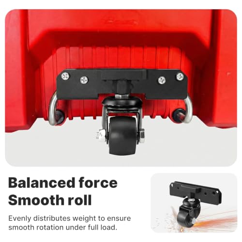 BYERN AUTO Front Wheel Compatible with Milwaukee Packout Rolling Toolbox Black