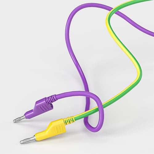Goupchn 4mm Stackable Banana Plug Silicone Test Leads 8PCS 3.3ft/1m Eight Colors - Stackable Banana