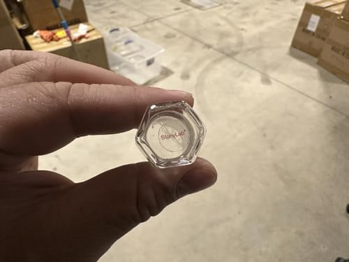 stonylab Glass Hex Head Hollow Stopper, Hexagonal Glass Stopper for 14/20 Outer Joint with Closed Bottom, Ideal for Sealing Lab Glassware, for Laboratory Use Only (5 Packs) 14/20 Joint
