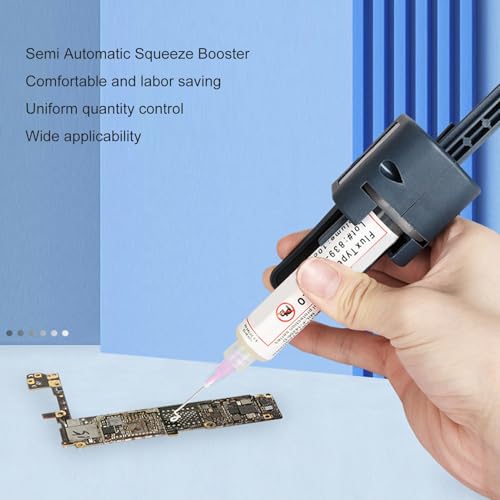 K2208 Solder Paste Dispenser with 1.3mm Nozzle Handheld Extruder for Flux Glue Dispensing Precision PCB Repair and Electronics Soldering Tool