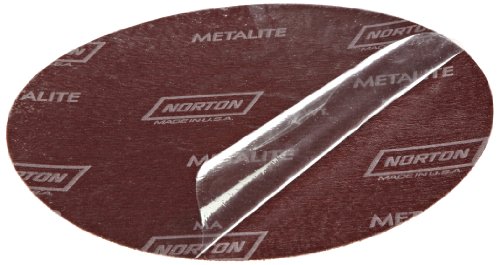 Norton Metalite R228 Large Diameter Abrasive Cloth Disc, Cotton Backing, Pressure Sensitive Adhesive, Aluminum Oxide, 12" Diameter, Grit 36 (Pack of 5) 12 Inches 66261136635
