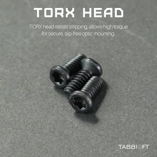 TABBIOFT Red Dot Screw Kit, 15pcs Optics and Mount Screws, M3.5x8, M3.5x10, M4x5, M4x11, #6-32 Screw Types