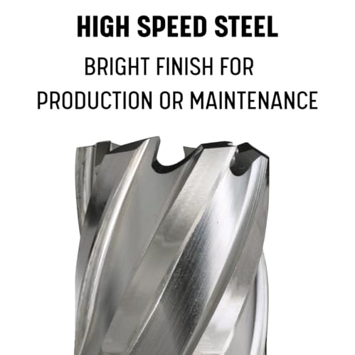 Drill America 1/2" X 1" High Speed Steel Annular Cutter with Pilot, DWC Series 1/2 in 1" Depth of Cut