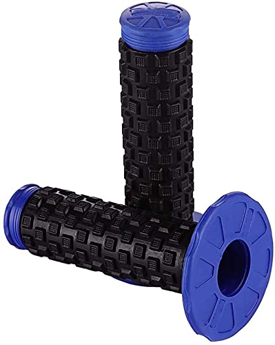 Motorcycle Grips 7/8" Dirt Bike Grip Pillow Top Grips Rubber Anti-Slip Universal Handlebar Racing Grip for Motocross ATV blue