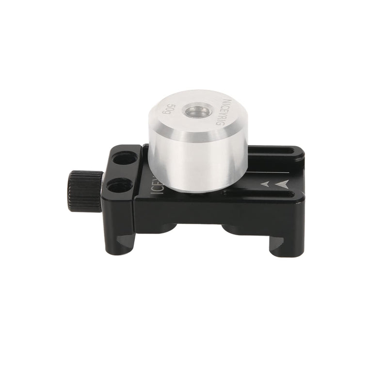 NICEYRIG Extension Quick Release Clamp for Arca-Swiss, with Multiple Mounting Threads Cold Shoe Bottom Plate Applicable for DJI Ronin SC/Mini Tripod/Monopod/Selfie Stick/Camera L Bracket - 509