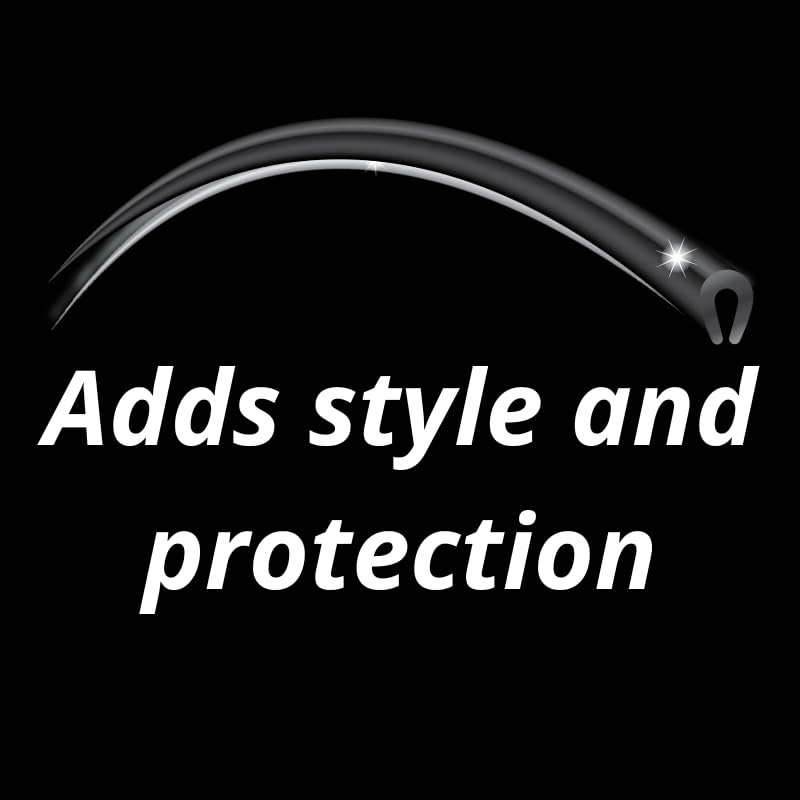 Cowles Custom - Superior 18feet Black U-Channel Edge Guard Trim, Rubber Bumper Protector Accessory, Door Guard for Cars, Trucks, SUVs, ATVs, Boats 18 ft