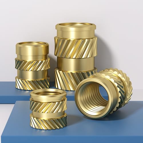 100pcs Brass Threaded Inserts, 1/4"-20 Heat Set Insert Kit for 3D Printing 1/4"-20 Kit-100pcs