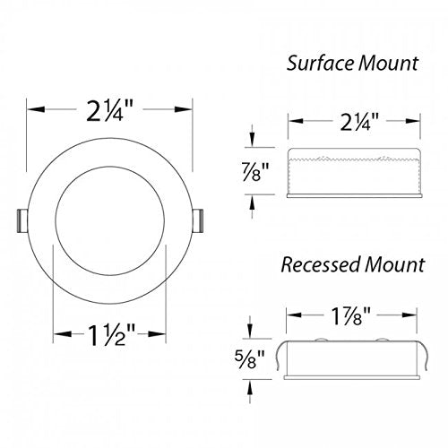 WAC Lighting HR-LED87-27-CB 3000K Soft White Round LED Button Light, Copper Bronze 2700K