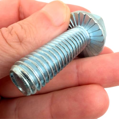 1/2"-13 x 1-1/2" Grade 8 Hex Serrated Flange Bolts, Pack of 10 | SAE J429 High-Strength Coarse Thread Fasteners for OEM, MRO & Industrial Applications | Clear Zinc Trivalent Plated Bolts Only