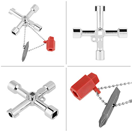Joyzan 4 Way Cross Key, Water Key Set Utility Multifunctional Sillcock Bit