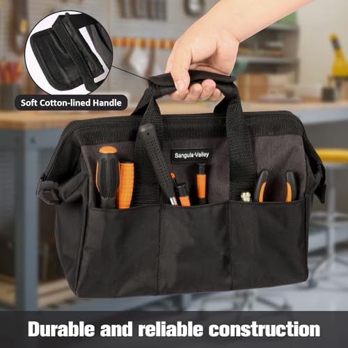 Tool Bag Organizer for Electrician, Mechanic, Carpenter (Black,13Inch) 13Inch