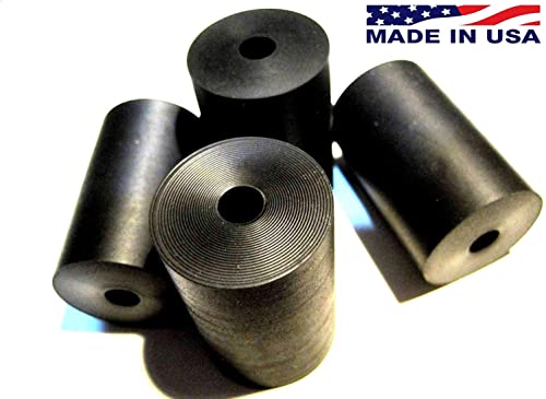 4-Pack - Made in USA - Premium Quality Multi-Purpose Rubber Spacer 1" OD x 1/4" ID x 1.5" Thick (AVS-X19-11), for Home-Industrial-Automotive-Marine & More! Buy The Best!