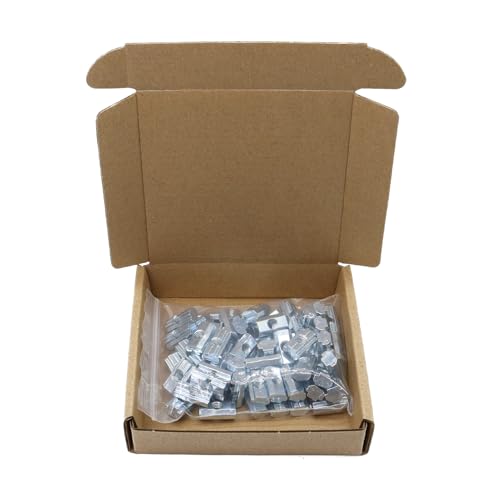 100Pcs 25 & 10 Series Aluminum Extrusion Profile M6 T-Slot Slide Nuts Hardware for 1 Inch x 1 Inch 1" 1010 1020 2525 2550 Extruded Aluminum Fastener Accessories 10 Series Type Nut