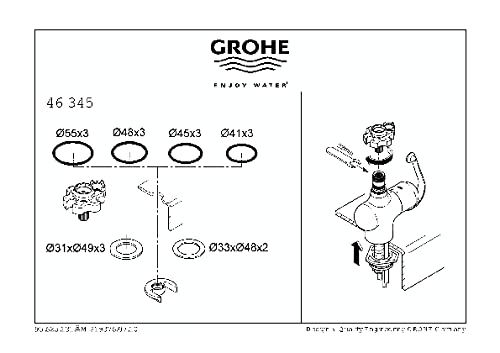 GROHE 46345000 Shank Mounting Kit