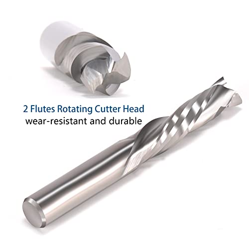 1/8 Inch Shank with 1/8 Inch Cuting Dia Carbide End Mills Up & Down Cut Compression Bit 2 Flutes Milling Cutter for Engraving Milling 3D sculpturing Roughing Composite Multilayer Pack of 10 1/8" Shank-1/8" Dia-7/8" CEL